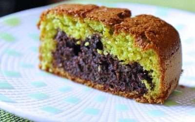 Torta con farina di piselli e ricotta