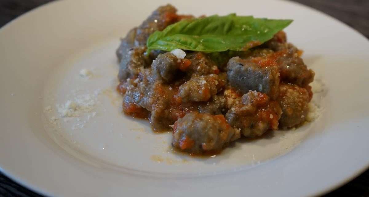 Gnocchi di melanzane con farina di grano saraceno