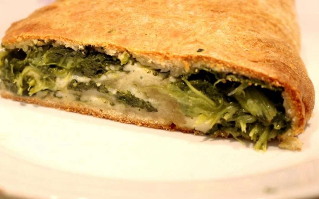 Focaccia con farina di lenticchie e rape
