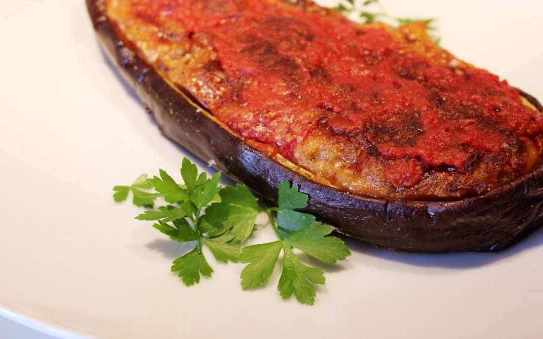 Melanzane ripiene con farina di farro