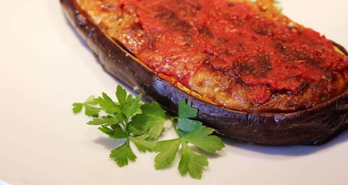 Melanzane ripiene con farina di farro