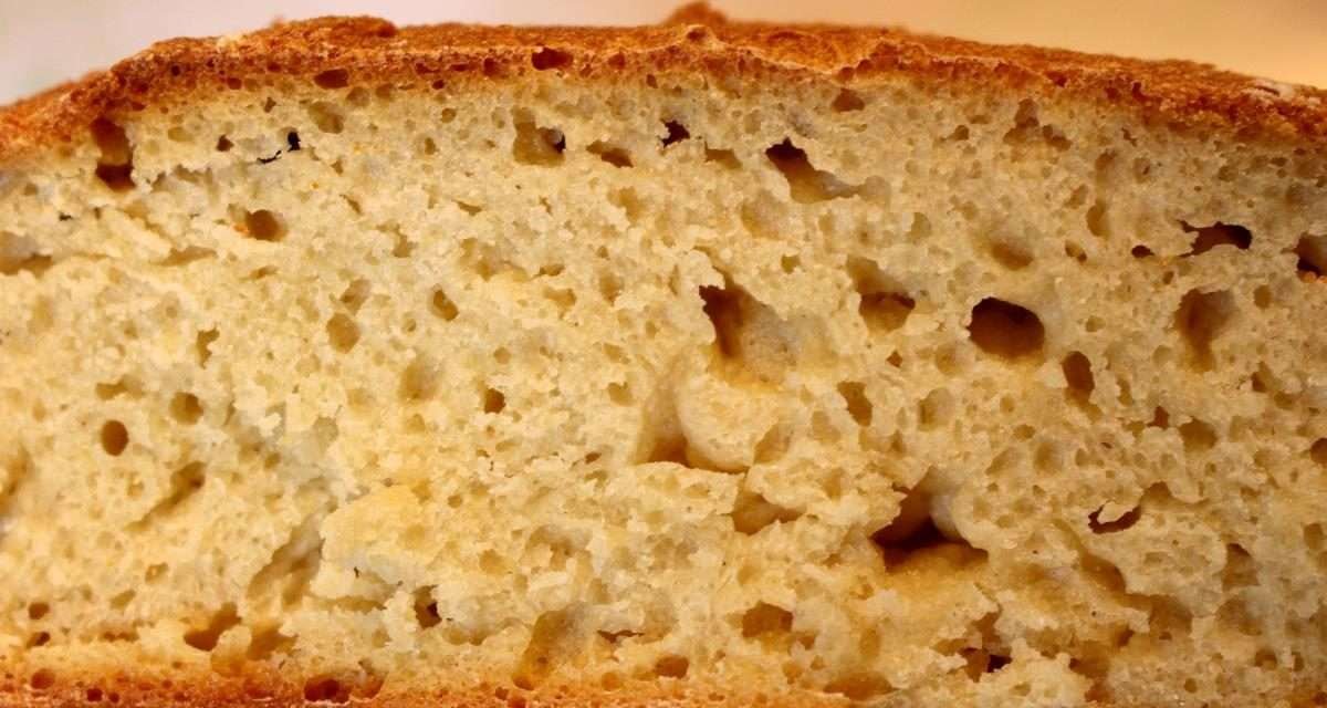 Pane con farina di ceci e semola (con lievito madre)