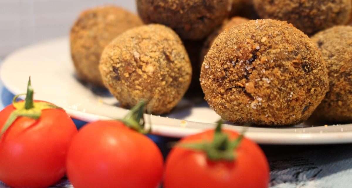 Polpette di melanzane fritte con farina di riso