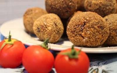 Polpette di melanzane fritte con farina di riso