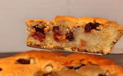 Crostata con mirtilli rossi e mele