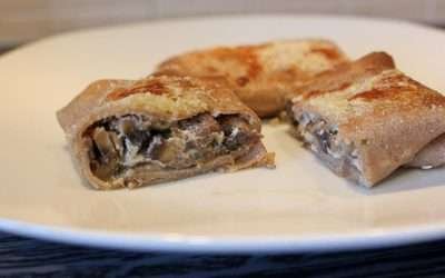 Crespelle di grano saraceno con ricotta e funghi