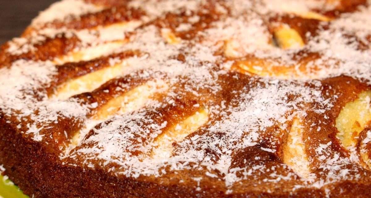 Torta di mele con mais e cocco senza glutine