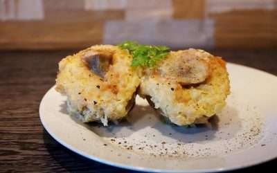Carciofi ripieni con patate in padella