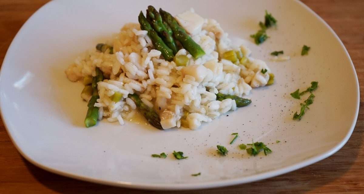 Risotto merluzzo e asparagi per chi ama il mare e la terra