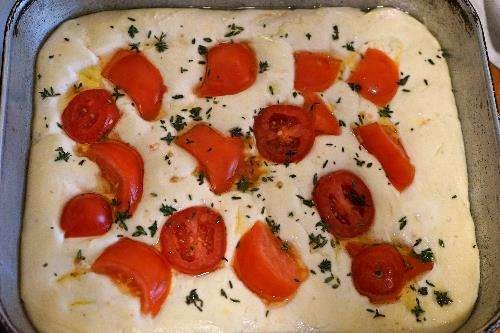 Focaccia barese con lievito madre