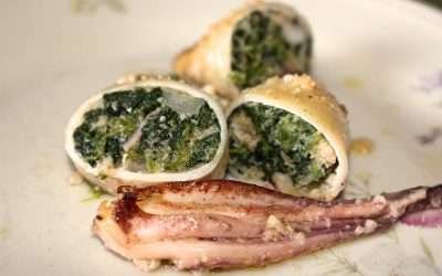 Totani ripieni al cocco e spinaci
