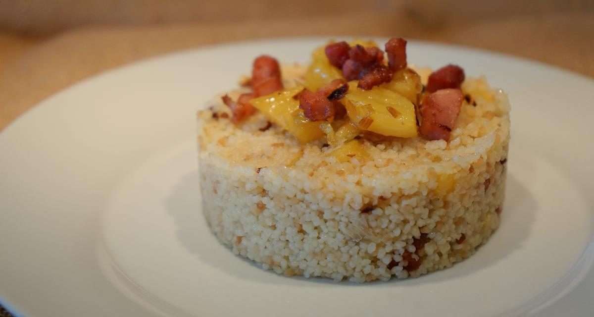 Cous cous ananas e pancetta una ricetta originale