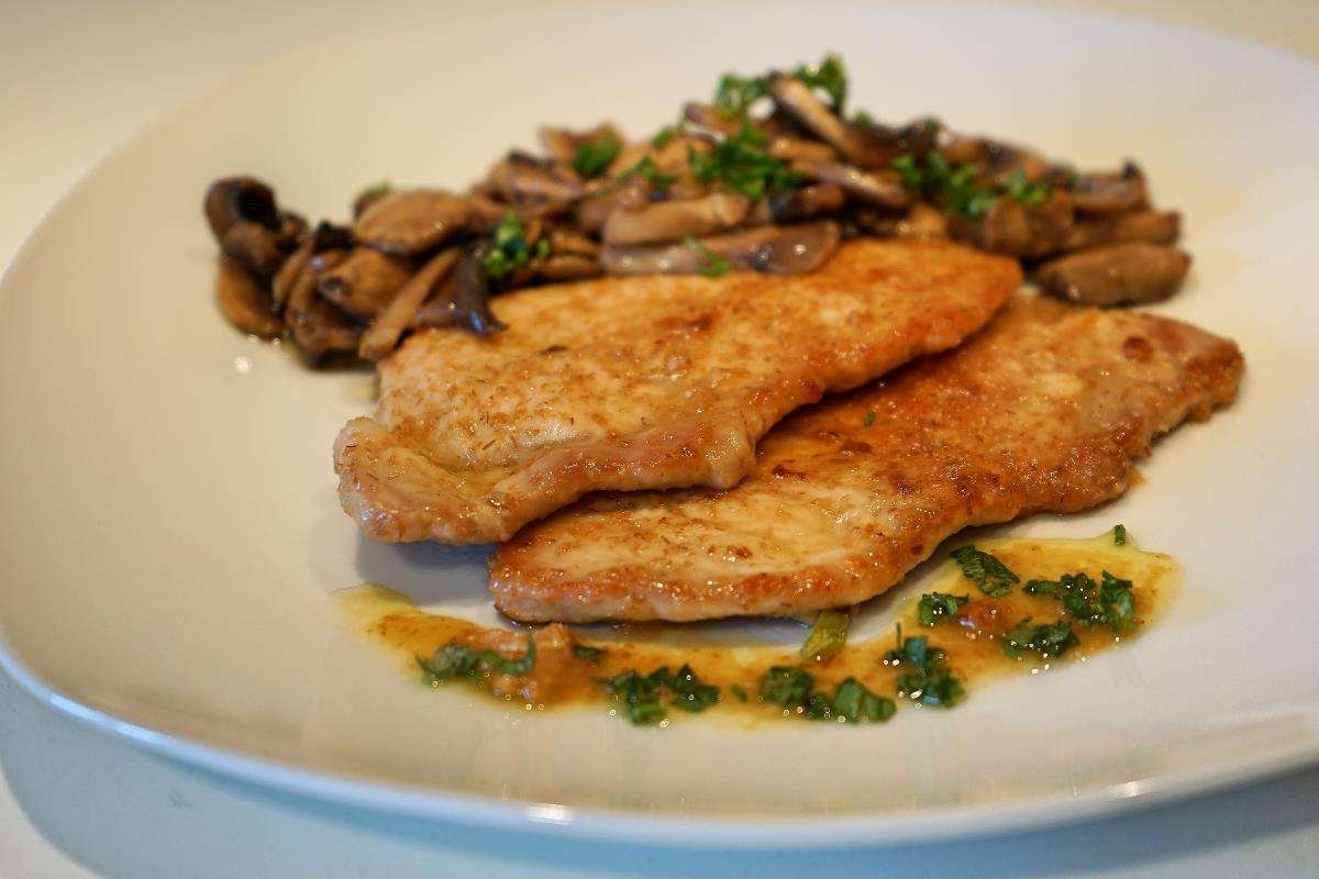 Scaloppine di lonza ai funghi