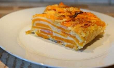 Parmigiana di zucca con panatura di semola senza friggere