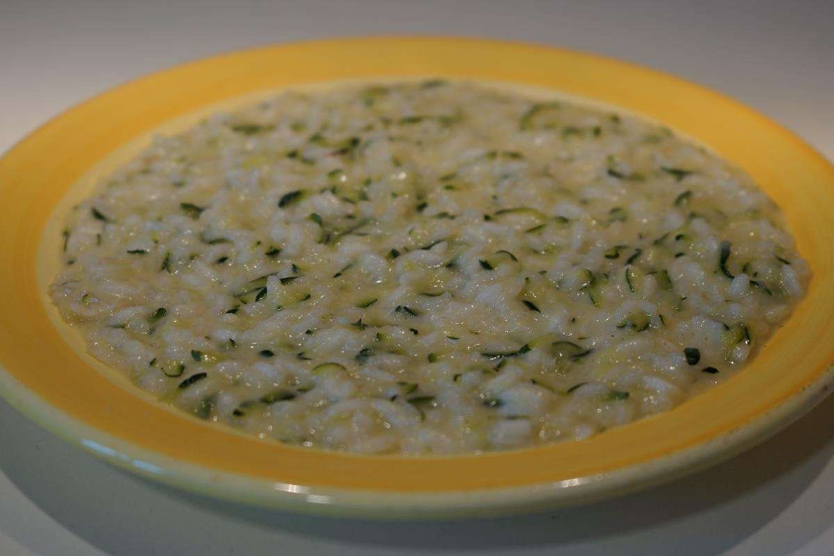 risotto con zucchine e stracchino