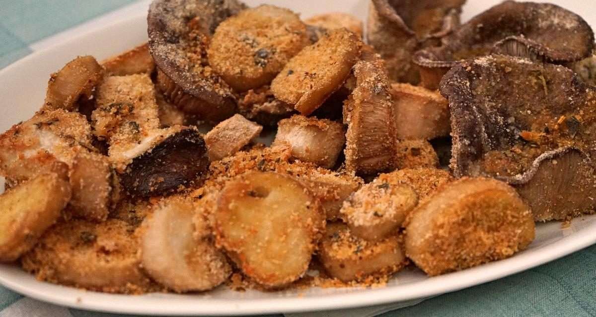 Funghi cardoncelli gratinati al forno un contorno ‘carnoso’