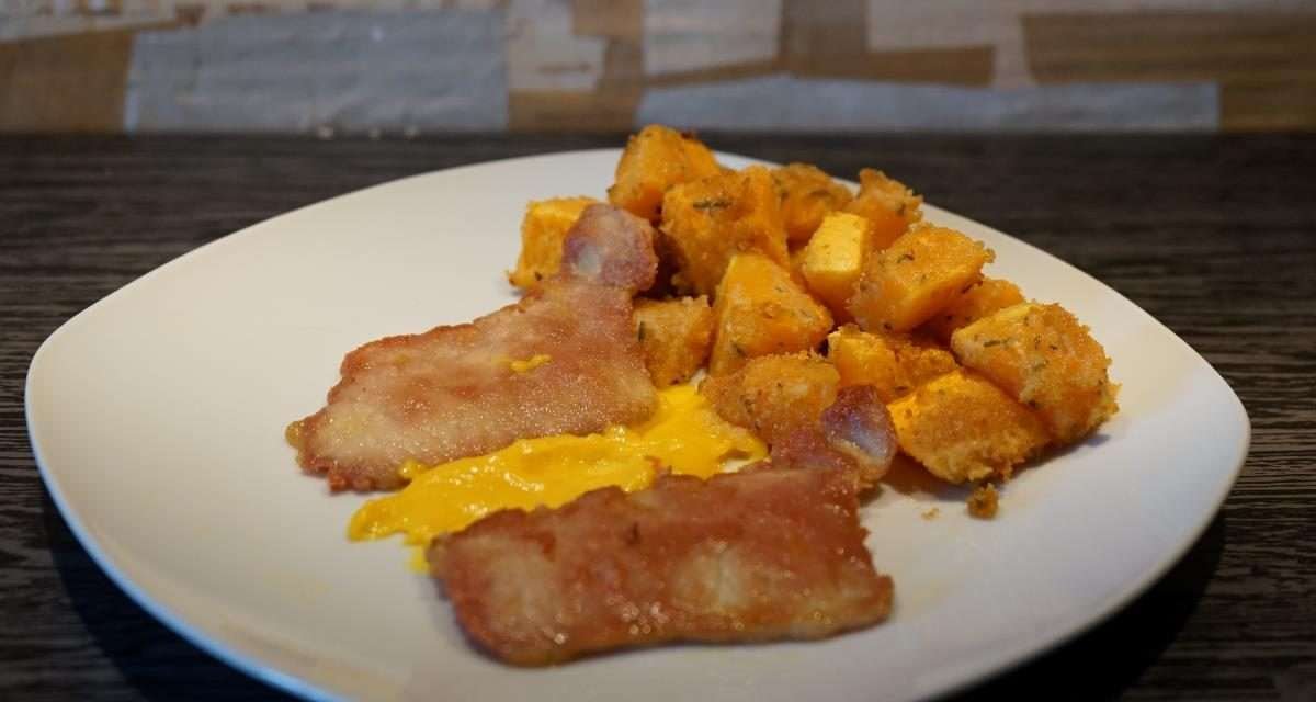 Scaloppine alla zucca con crema di zafferano