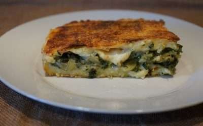 Focaccia di patate con verdure piatto sostanzioso e unico