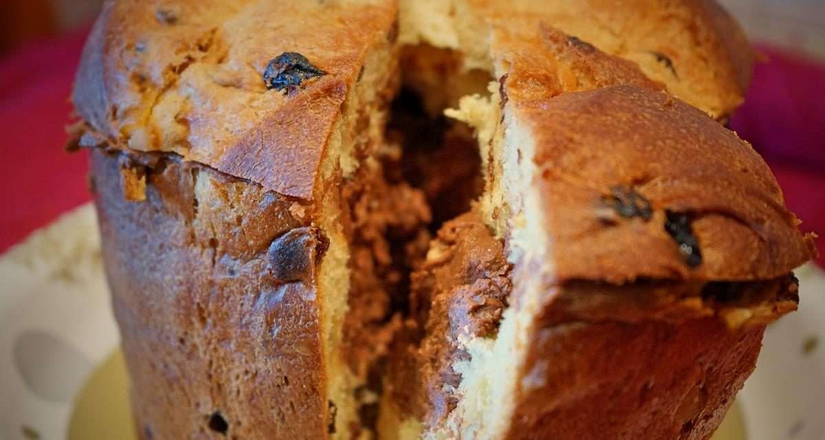 Panettone farcito con mascarpone e cioccolato