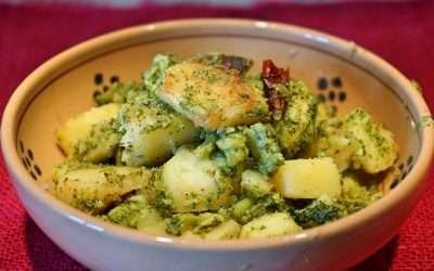 Broccoli e patate contorno in padella veloce