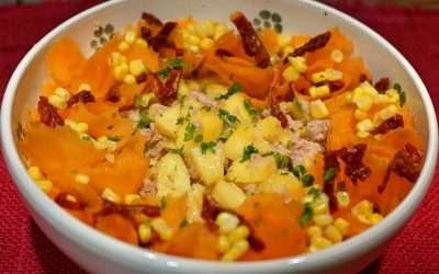 Insalata di mango tonno carote e mais