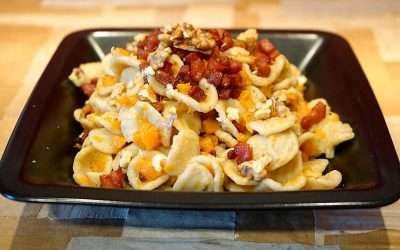 Orecchiette zucca e speck primo piatto cremosissimo