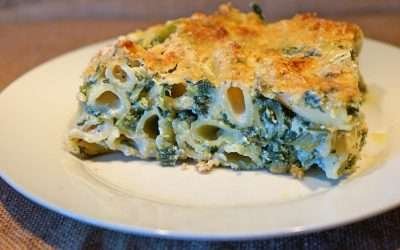 Pasta con bietole e ricotta al forno leggera e gustosa