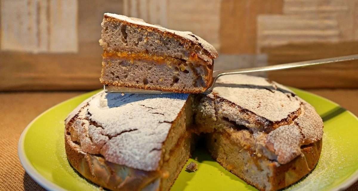 Torta con farina di castagne e ricotta