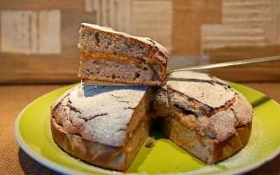 Torta con farina di castagne e ricotta
