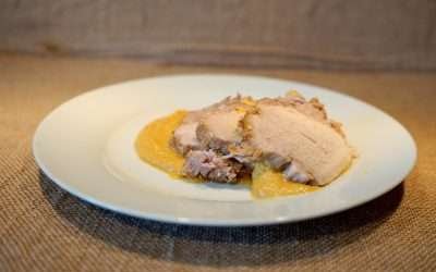 Lonza di maiale arrosto, cottura lenta in pentola