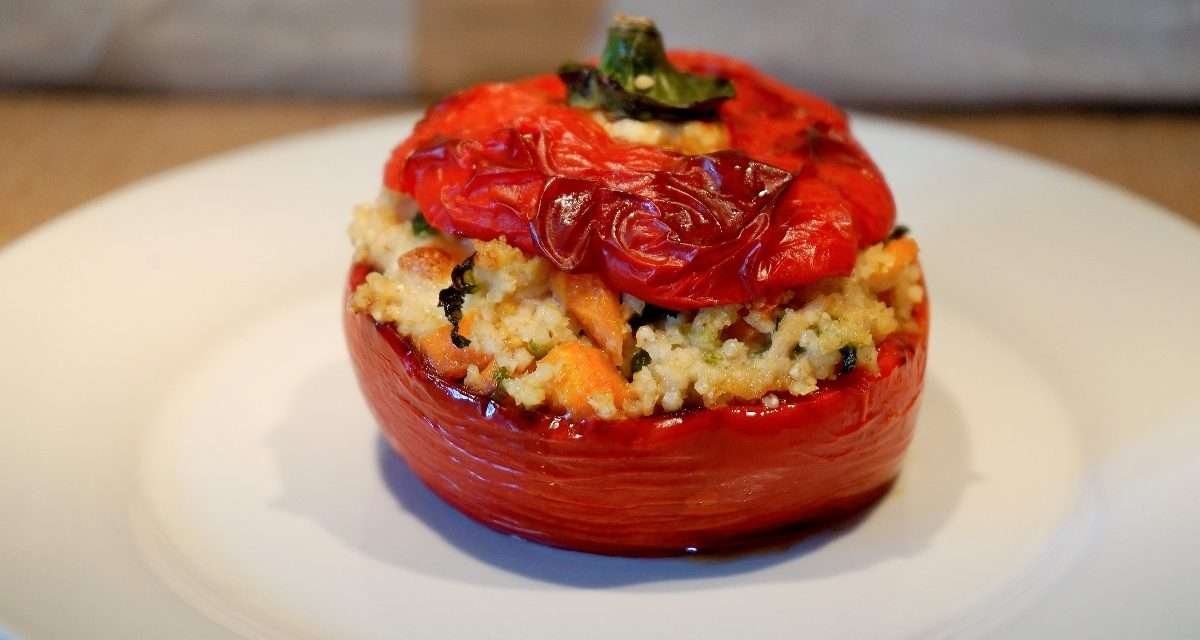 Peperoni ripieni al miglio con tonno