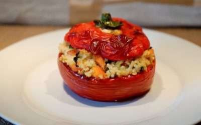 Peperoni ripieni al miglio con tonno