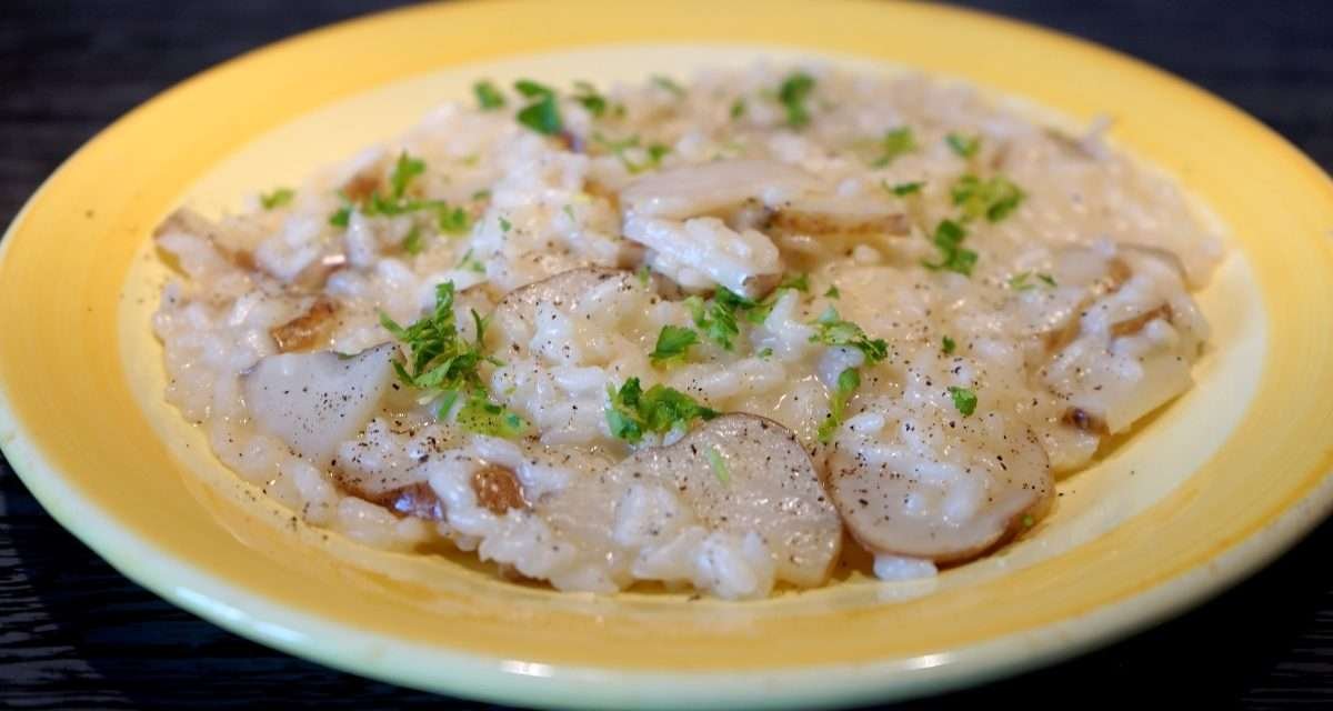 Risotto con topinambur leggero e dietetico