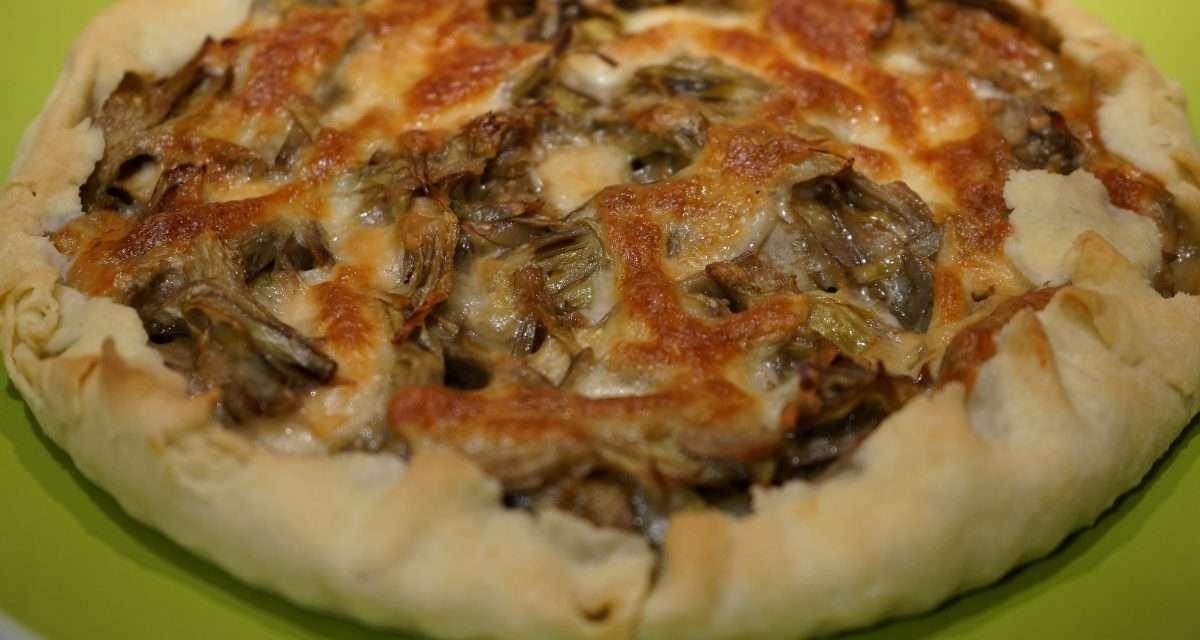 Torta salata ai carciofi impasto rapido