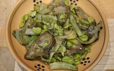 Fave fresche cicorie e carciofi, tutti prodotti di stagione