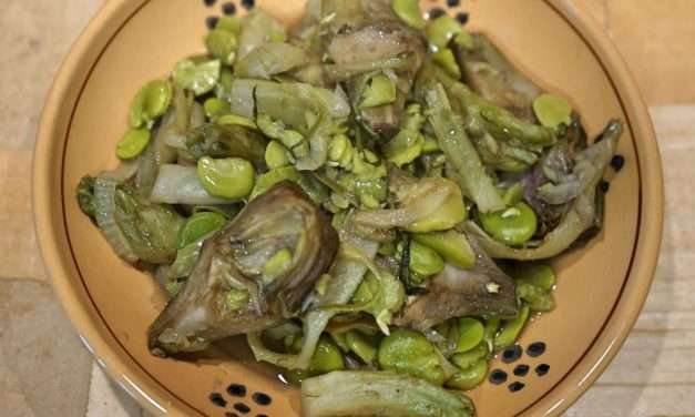 Fave fresche cicorie e carciofi, tutti prodotti di stagione