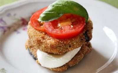Melanzane fritte con pastella senza uova e con panatura croccante di mais