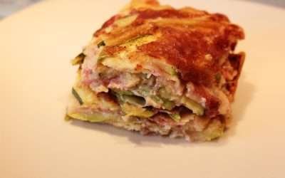 Parmigiana di zucchine in pastella senza uova