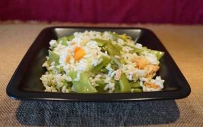 Riso taccole e salmone un piatto light e gustosissimo