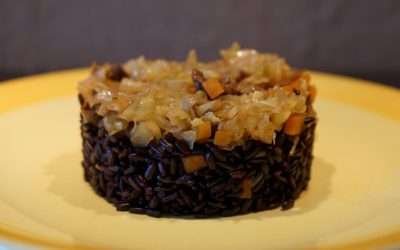 Riso Venere con verza e funghi porcini secchi