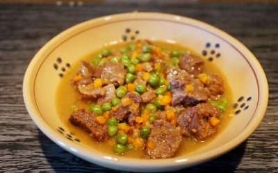 Spezzatino con piselli cremosissimo, ricetta della nonna