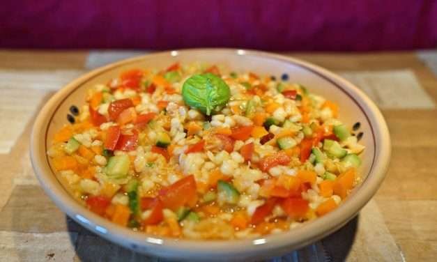 Fregola con verdure – la famosa pasta sarda in versione vegetariana