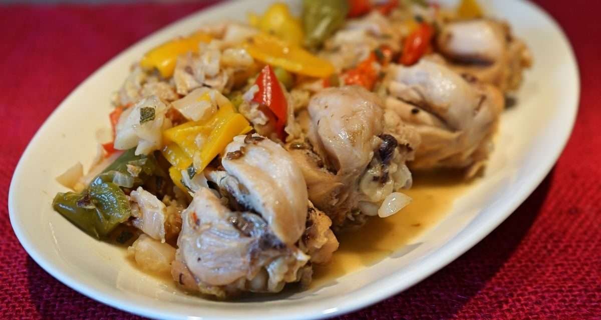 Pollo peperoni e verza un piatto delizioso e facile