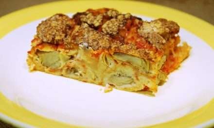 Parmigiana di carciofi al forno con panatura