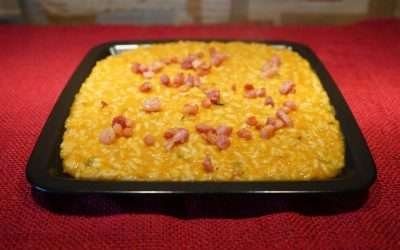 Risotto zucca e speck croccante